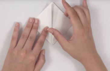 étape 4 origami renard momji